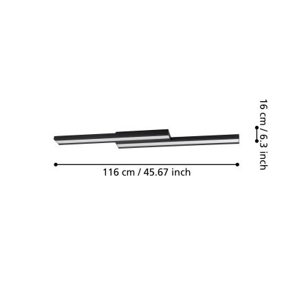 Eglo - LED RGBW Himmennettävä kattovalo LED/20,4W/230V ZigBee