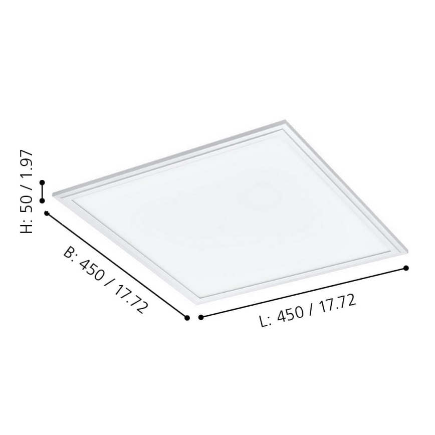 Eglo - LED Himmennettävä kattovalo LED/21,5W/230V valkoinen ZigBee