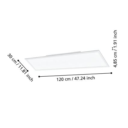 Eglo - LED Himmennettävä kattovalo LED/33,5W/230V valkoinen ZigBee