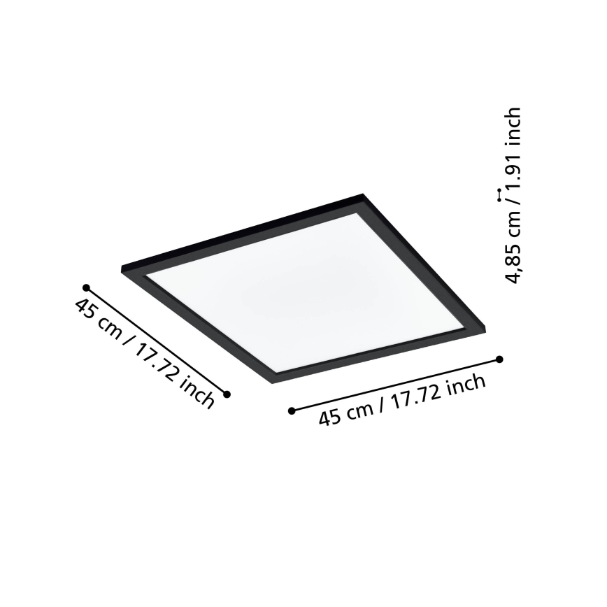 Eglo - LED Himmennettävä kattovalo LED/21,5W/230V musta ZigBee