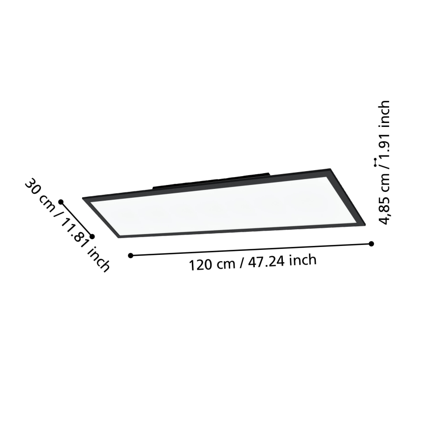Eglo - LED Himmennettävä kattovalo LED/33,5W/230V musta ZigBee