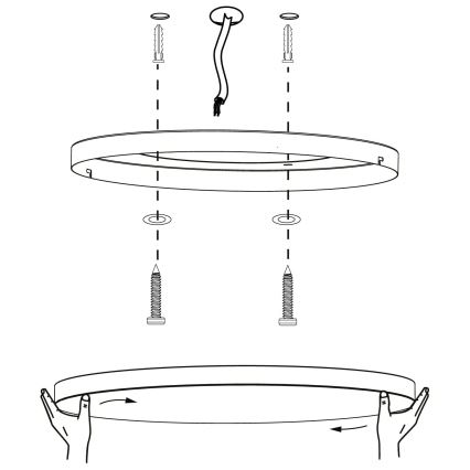 Eglo - LED RGBW Himmennettävä kattovalo LED/22,4W/230V ZigBee