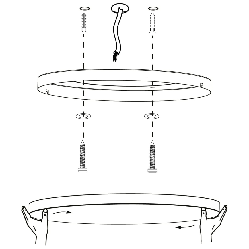 Eglo - LED RGBW Himmennettävä kattovalo LED/22,4W/230V ZigBee