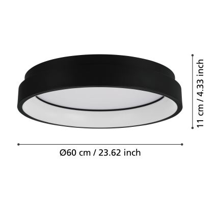 Eglo - LED RGBW Himmennettävä kattovalo LED/26W/230V ZigBee