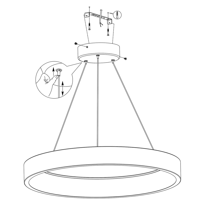 Eglo - LED RGBW Himmennettävä kattokruunu johdossa LED/26W/230V 2700-6500K ZigBee