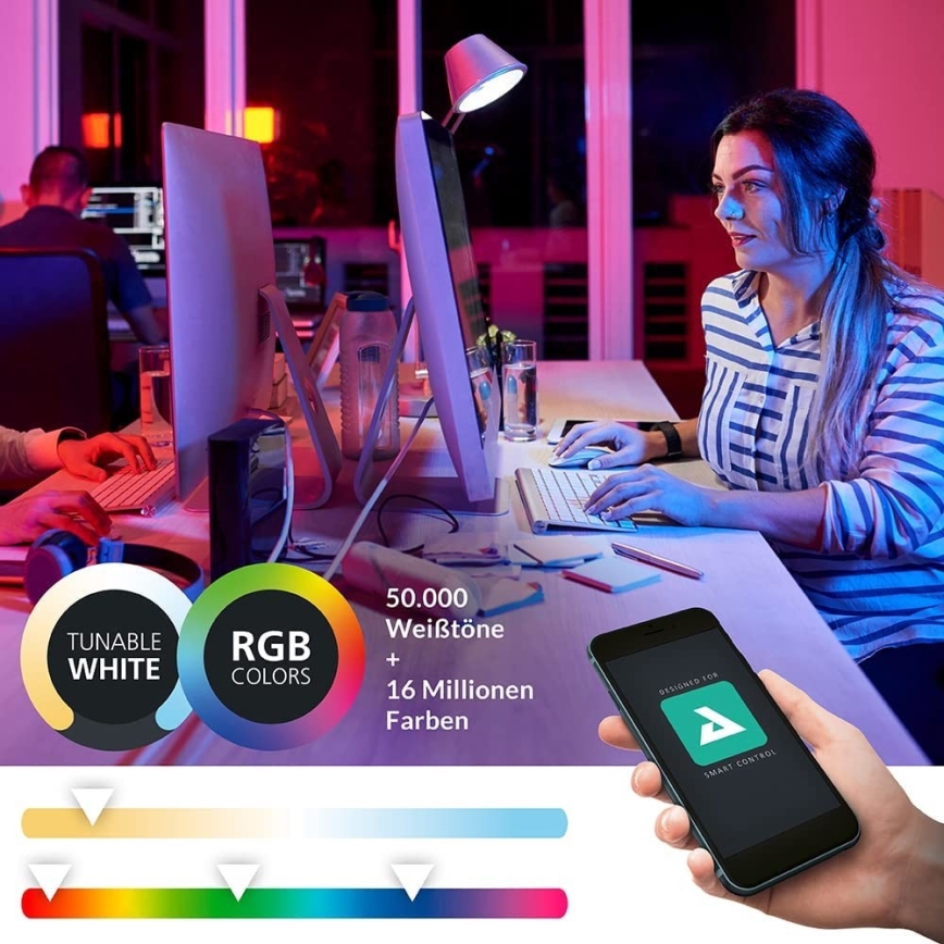 Eglo - LED RGBW Himmennettävä seinävalo LED/16W/230V ZigBee