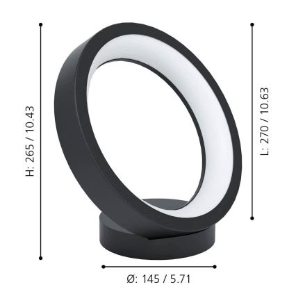 Eglo - LED RGBW Himmennettävä pöytälamppu LED/16W/230V ZigBee