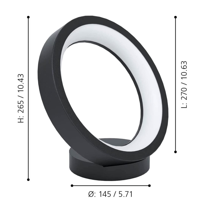 Eglo - LED RGBW Himmennettävä pöytälamppu LED/16W/230V ZigBee