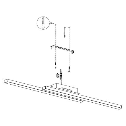 Eglo - LED RGBW Himmennettävä kattovalo LED/32W/230V musta ZigBee
