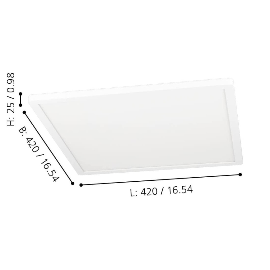 Eglo - LED RGBW Himmennettävä kattovalo LED/16,5W/230V 2700-6500K valkoinen ZigBee