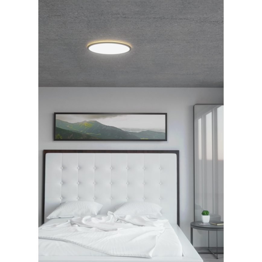 Eglo - LED RGBW Himmennettävä kattovalo LED/16,5W/230V musta ZigBee