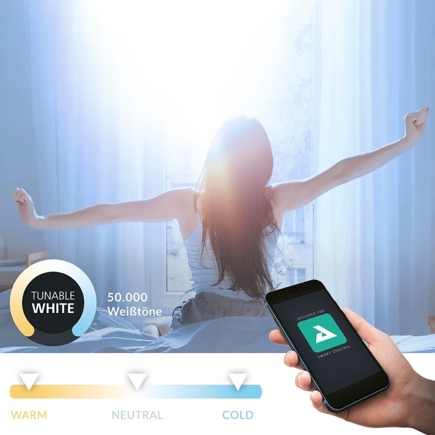 Eglo 900101 - LED Himmennettävä kylpyhuoneen upotettu valo FUEVA-Z  LED/5,4W/230V IP44 ZigBee