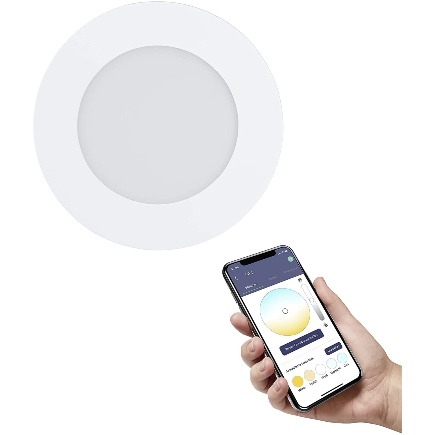 Eglo 900101 - LED Himmennettävä kylpyhuoneen upotettu valo FUEVA-Z  LED/5,4W/230V IP44 ZigBee