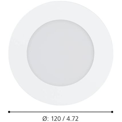 Eglo 900101 - LED Himmennettävä kylpyhuoneen upotettu valo FUEVA-Z  LED/5,4W/230V IP44 ZigBee