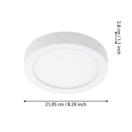 Eglo - LED Himmennettävä kylpyhuoneen kattovalo LED/16,5W/230V 2700-6500K IP44 ZigBee