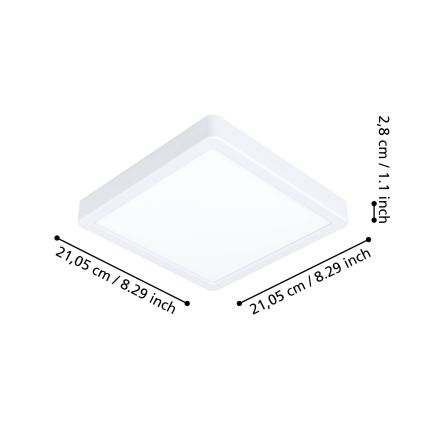 Eglo - LED Himmennettävä kylpyhuoneen kattovalo LED/16,5W/230V 2700-6500K IP44 ZigBee