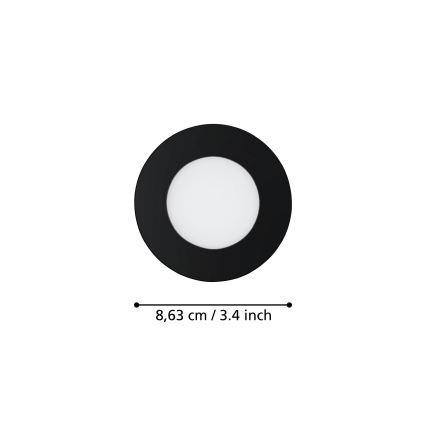 Eglo - ETTI  3x LED Himmennettävä kylpyhuonevalo FUEVA-Z  LED/2,8W/230V IP44