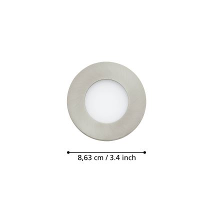 Eglo - Setti 3 kpl himmennettäviä LED-kylpyhuonevalaisimia FUEVA-Z 2,8W/230V IP44, halkaisija 8,5 cm