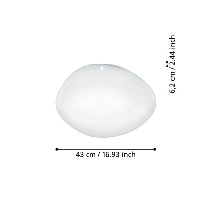 Eglo - LED RGBW Himmennettävä kattovalo LED/21,6W/230V ZigBee