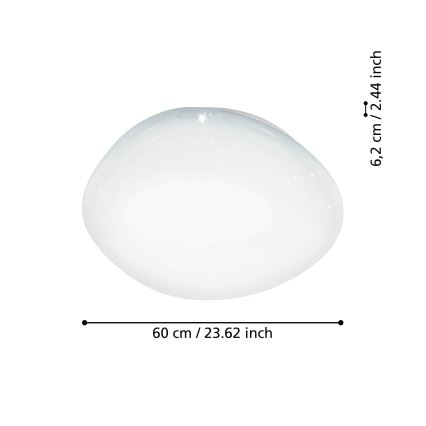 Eglo - LED RGBW Himmennettävä kattovalo LED/33W/230V ZigBee