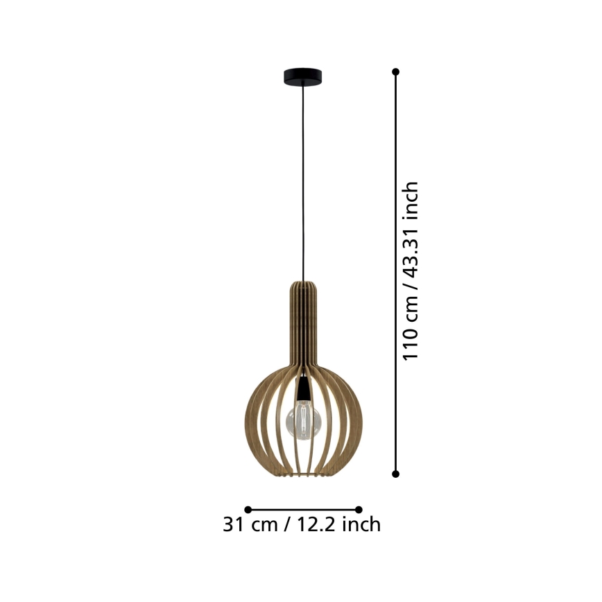Eglo - Kattokruunu johdossa 1xE27/40W/230V d. 31 cm beige