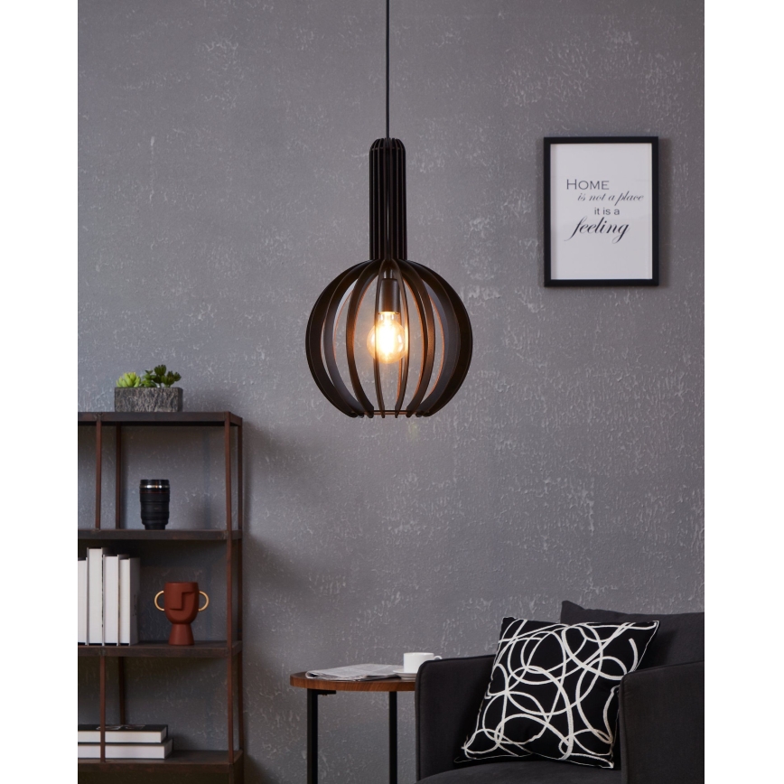 Eglo - Kattokruunu johdossa 1xE27/40W/230V d. 31 cm musta