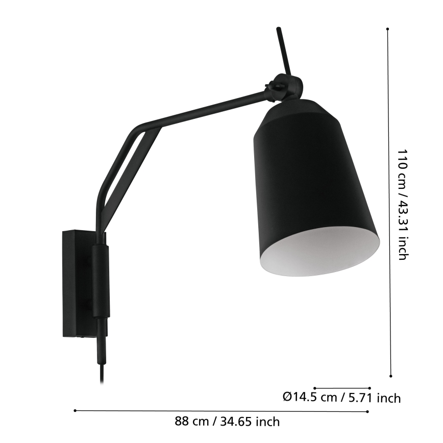 Eglo - Seinävalaisin 1xE27/40W/230V