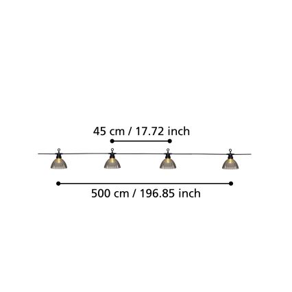 Eglo - LED ulkokäyttöön koristeellinen ketju 12xLED/0,066W/3,2V IP44