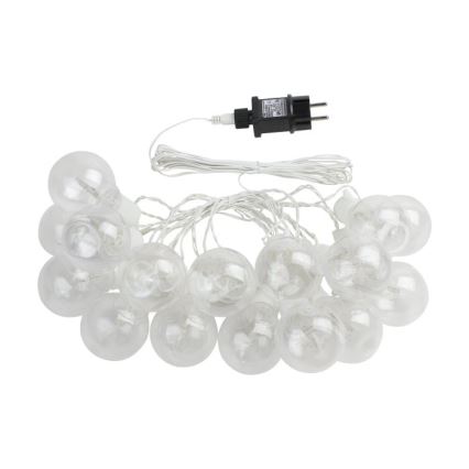 Eglo - LED ulkokäyttöön koristeketju 16xLED/0,064W/24V IP44 valkoinen