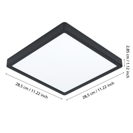 Eglo - LED kattovalo kylpyhuoneeseen LED/20,5W/230V IP44 musta