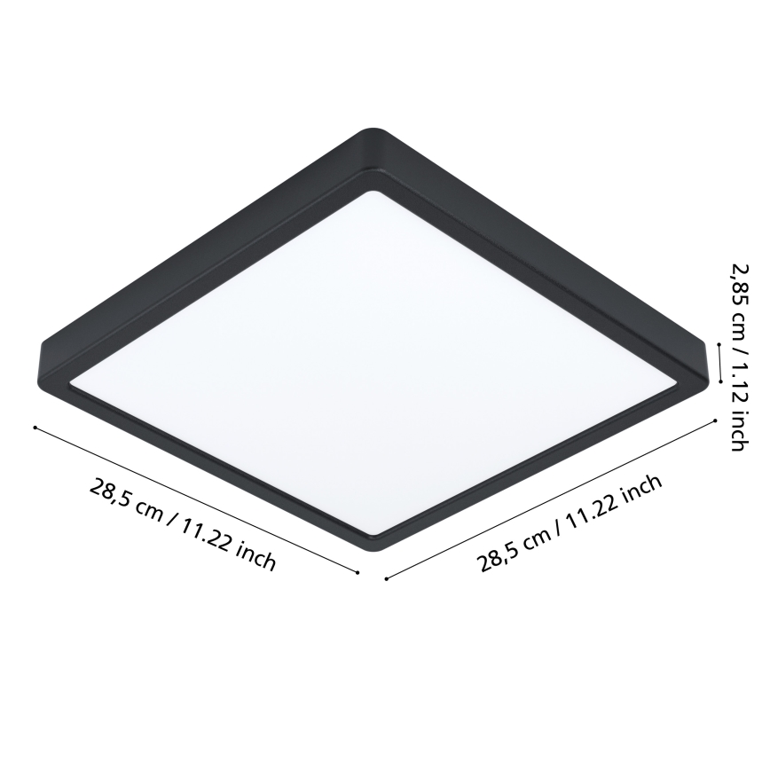 Eglo - LED kattovalo kylpyhuoneeseen LED/20,5W/230V IP44 musta