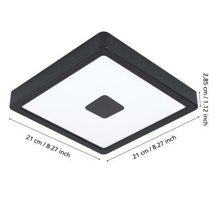 Eglo - LED Ulkokattovalo LED/17W/230V IP44 musta