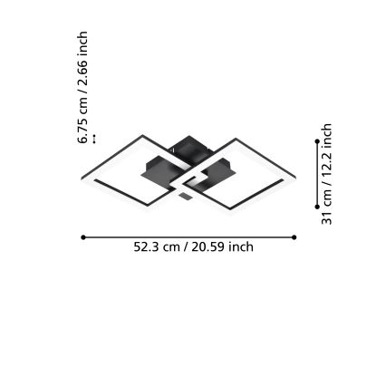 Himmennettävä LED-kattovalo PARANDAY-Z LED/21,5W/230V