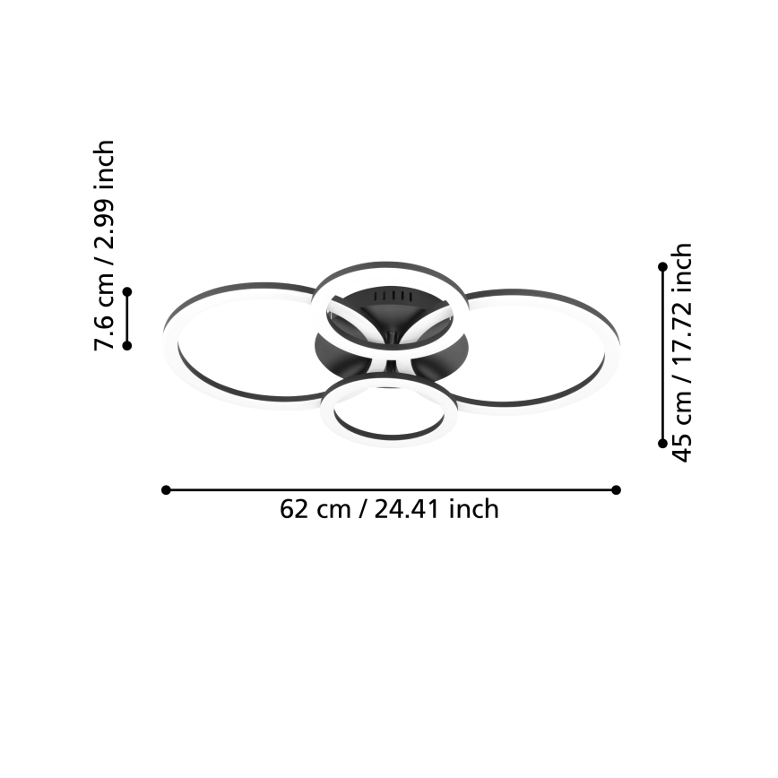 Eglo - LED Himmennettävä kattovalaisin LED/41W/230V
