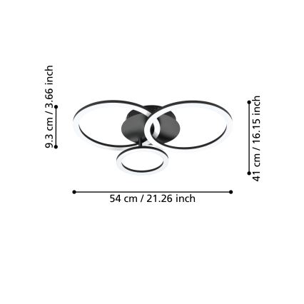 Eglo - LED Himmennettävä kattovalaisin LED/33W/230V