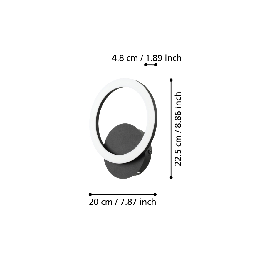 Eglo - LED Himmennettävä seinävalaisin LED/12W/230V 3000-6500K