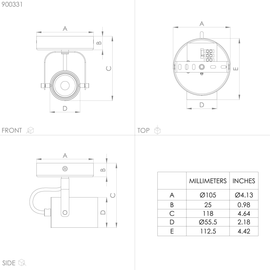 Eglo - LED-kohdevalaisin 1xGU10/3W/230V