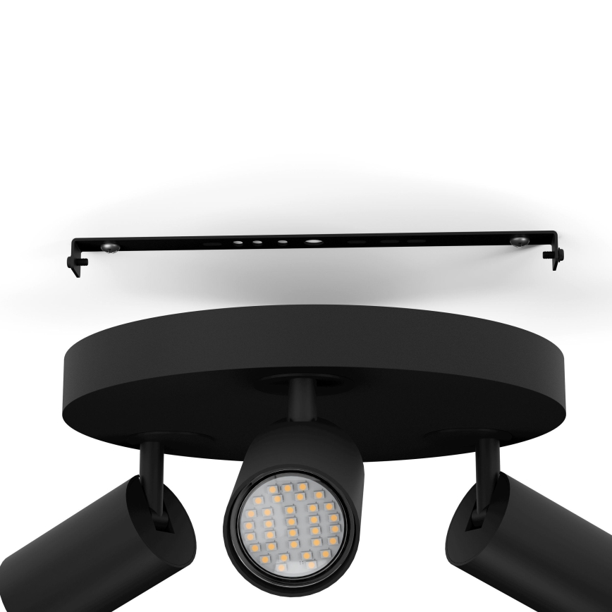 Eglo - LED RGBW Himmennettävä kohdevalo 3xGU10/4,9W/230V musta
