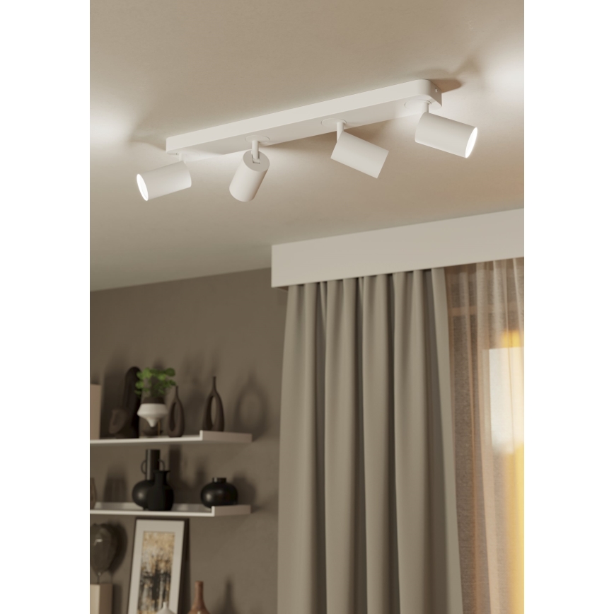 Eglo -LED RGBW Himmennettävä kohdevalo 4xGU10/4,9W/230V valkoinen