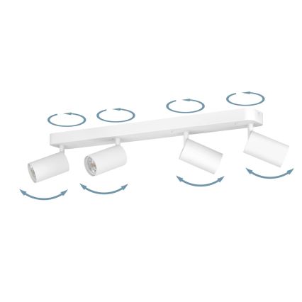 Eglo -LED RGBW Himmennettävä kohdevalo 4xGU10/4,9W/230V valkoinen
