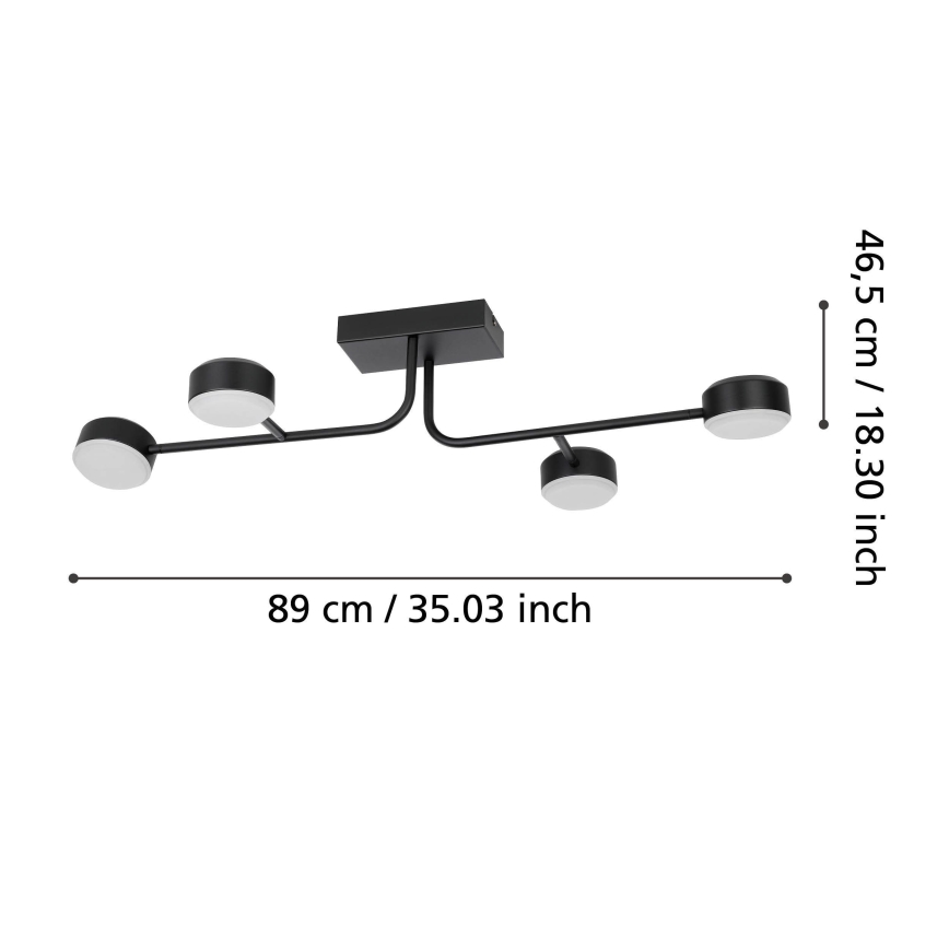 Eglo - LED-himmennettävä pinta-asennettava kattokruunu 4xLED/6,8W/230V
