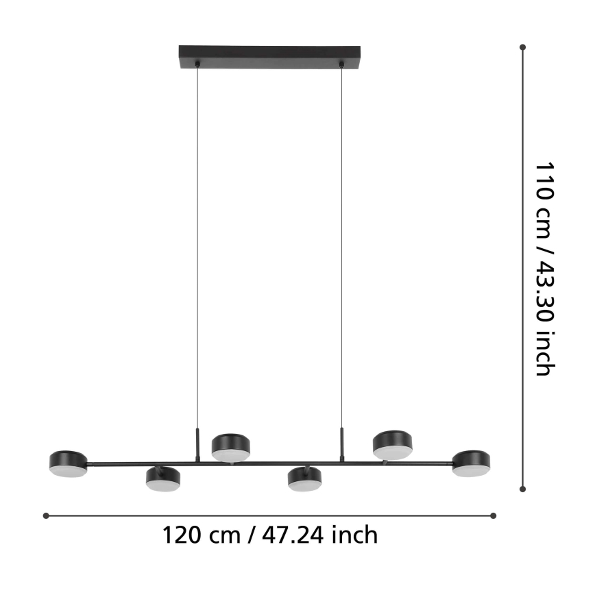 Eglo - Himmennettävä LED-Riippuvalaisin 6xLED/7W/230V