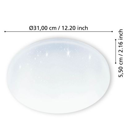 Eglo - LED-kattovalaisin kylpyhuoneeseen LED/18W/230V IP44