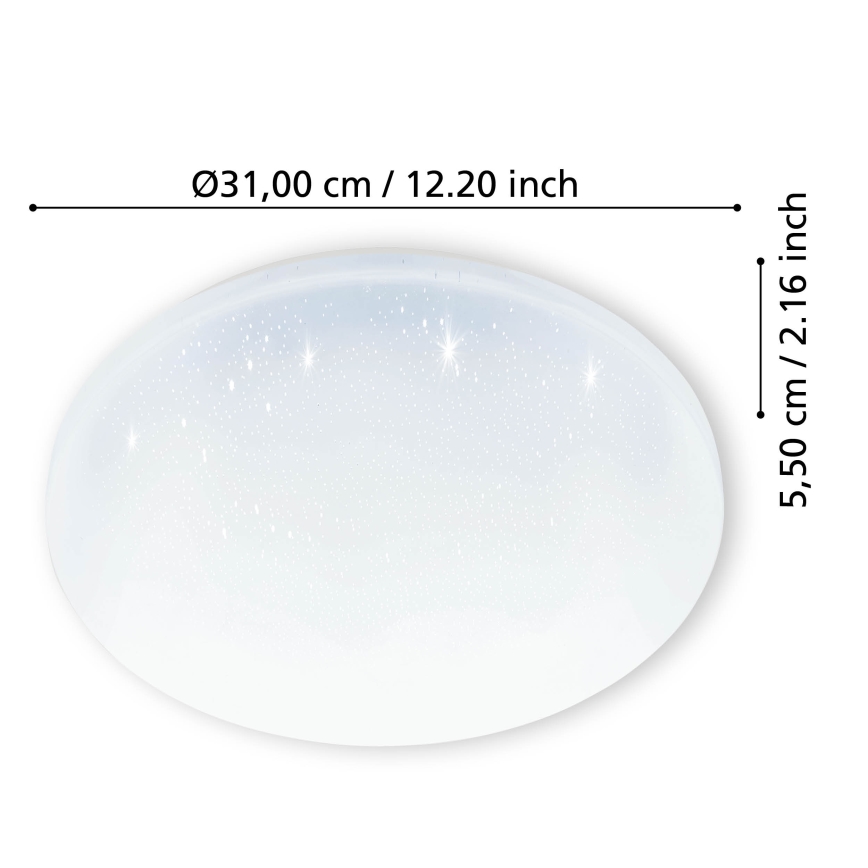Eglo - LED-kattovalaisin kylpyhuoneeseen LED/18W/230V IP44