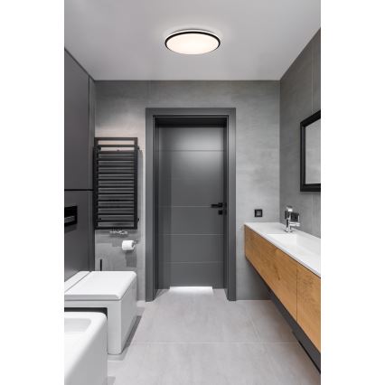 Eglo - LED-kattovalaisin kylpyhuoneeseen LED/15,6W/230V IP44 musta