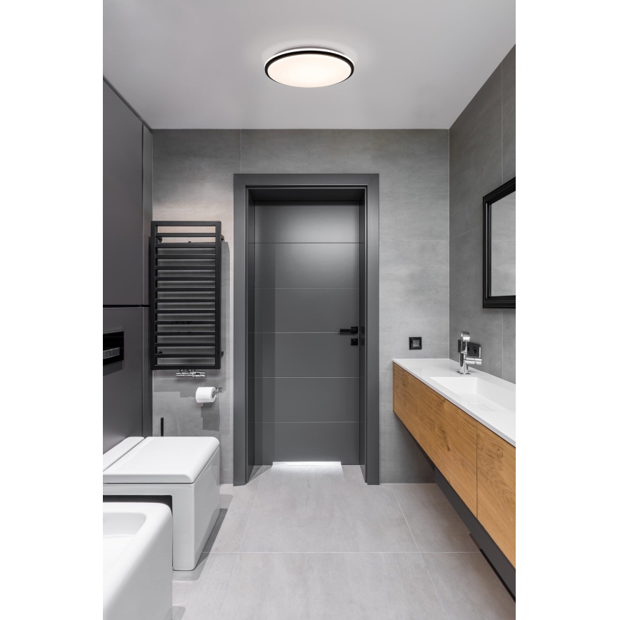 Eglo - LED-kattovalaisin kylpyhuoneeseen LED/15,6W/230V IP44 musta
