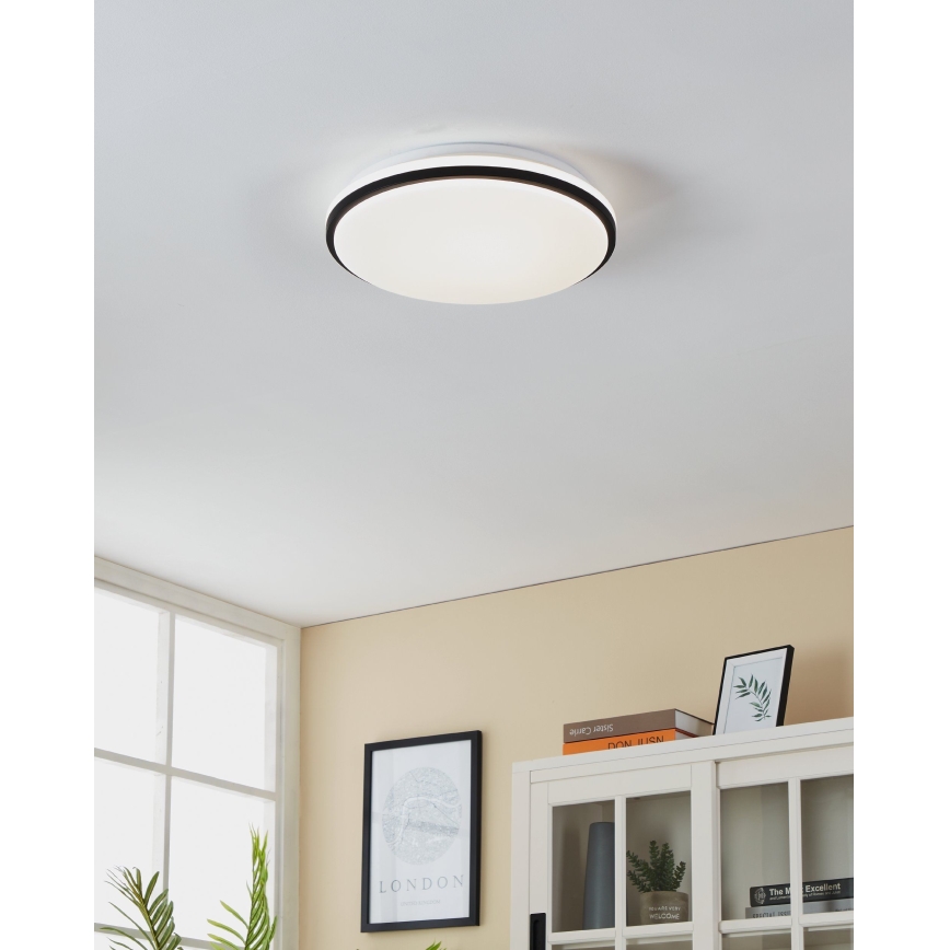 Eglo - LED-kattovalaisin kylpyhuoneeseen LED/15,6W/230V IP44 musta