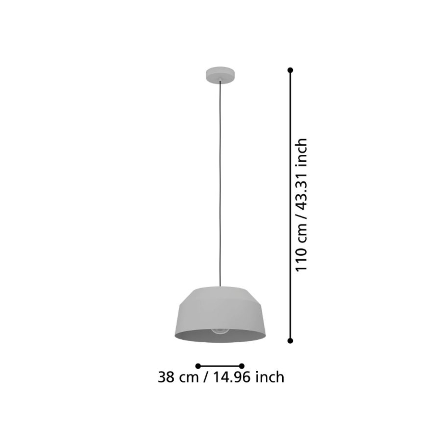 Eglo - Riippuvalaisin 1xE27/40W/230V halk. 38 cm