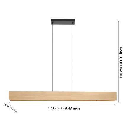 Eglo - LED RGBW Himmennettävä kattokruunu johdossa LED/35W/230V 2700-6500K