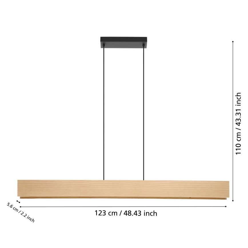 Eglo - LED RGBW Himmennettävä kattokruunu johdossa LED/35W/230V 2700-6500K
